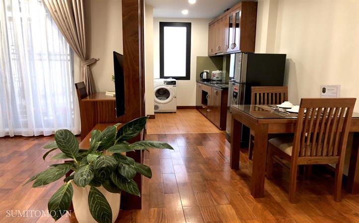 Căn hộ dịch vụ studio cho thuê tại ngõ 12 đào tấn, nội thất mới cho khách Nhật