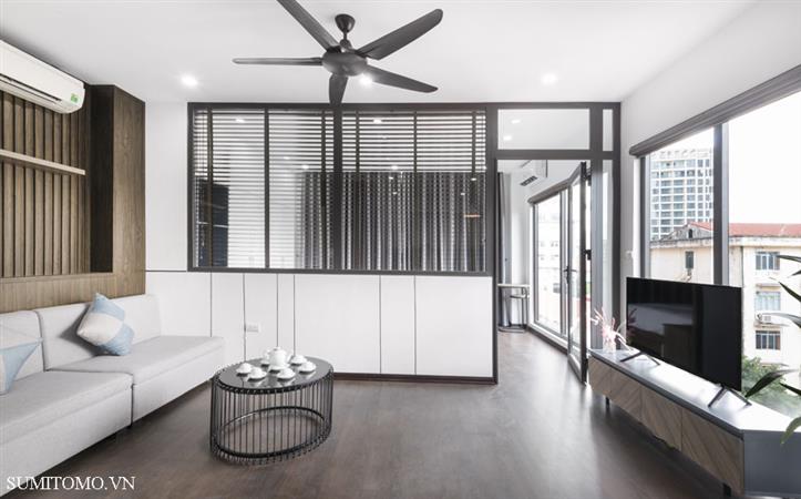 Bright and modern 1 bedroom services apartment for rent in Ba Dinh, Hanoi