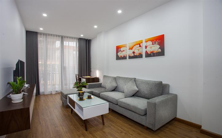 Very Bright Serviced Apartment Rental in Phan Ke Binh street, Ba Dinh.