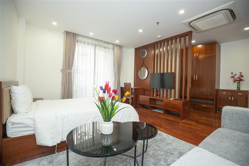 Cho thuê căn hộ 1 ngủ phố Đào Tấn gần Lotte, dịch vụ tiện nghi, nội thất mới